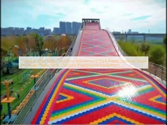 Toboganes de acero inoxidable Parque de atracciones al aire libre Arcoíris de plástico Tobogán de nieve Tobogán de plástico Equipamiento para parques infantiles al aire libre