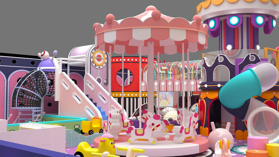Equipo de área de juego comercial acogedor Niño seguro Equipo de área de juego interior colorido para el hogar