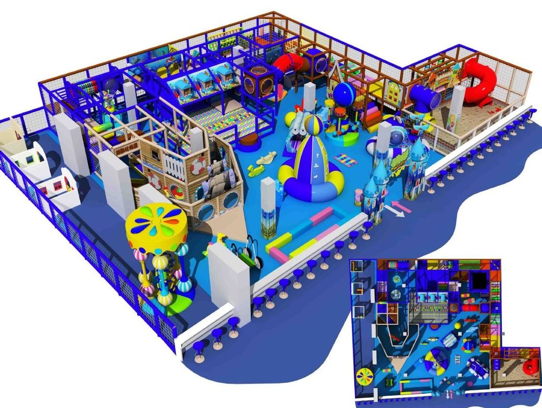 El tema del mundo marino bebé fuerte travieso patio de recreo interior casa de juegos suave pequeño parque de aventuras