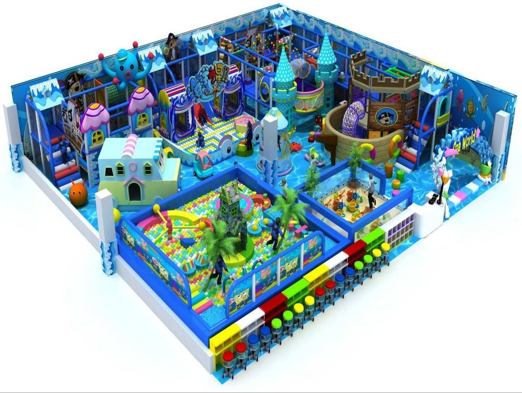 El tema del mundo marino bebé fuerte travieso patio de recreo interior casa de juegos suave pequeño parque de aventuras