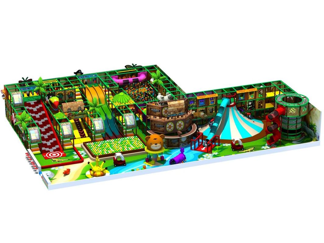 Estructuras de juegos comerciales de estilo bosque fresco Centro comercial interior Equipo de juegos blandos