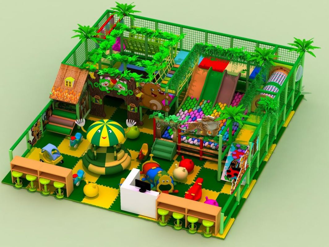 Estructuras de juegos comerciales de estilo bosque fresco Centro comercial interior Equipo de juegos blandos
