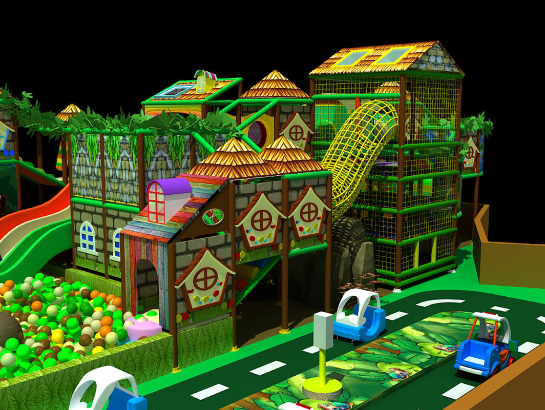 Estructuras de juegos comerciales de estilo bosque fresco Centro comercial interior Equipo de juegos blandos