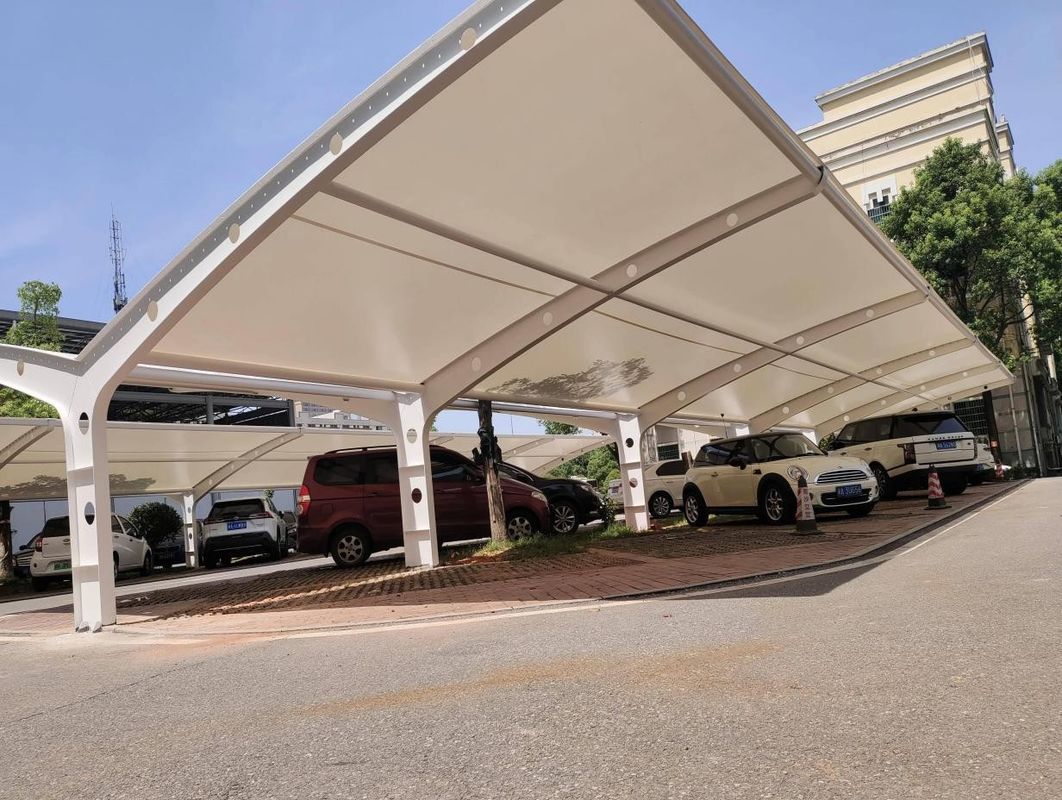 Tejido de membrana de tracción de PVDF Escuela al aire libre Canopy de sombra para el aparcamiento