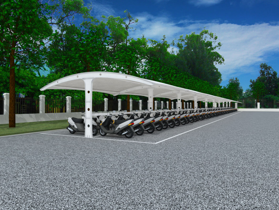 Tejido de membrana de tracción de PVDF Escuela al aire libre Canopy de sombra para el aparcamiento