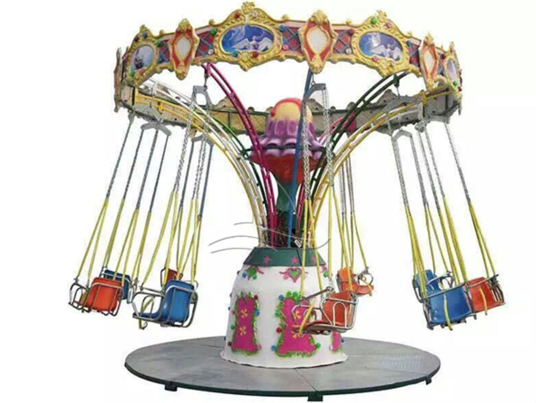 Equipo de carnaval al aire libre de 50Hz 100kg a 500kg Silla voladora de remolque Mini instalaciones de entretenimiento para niños