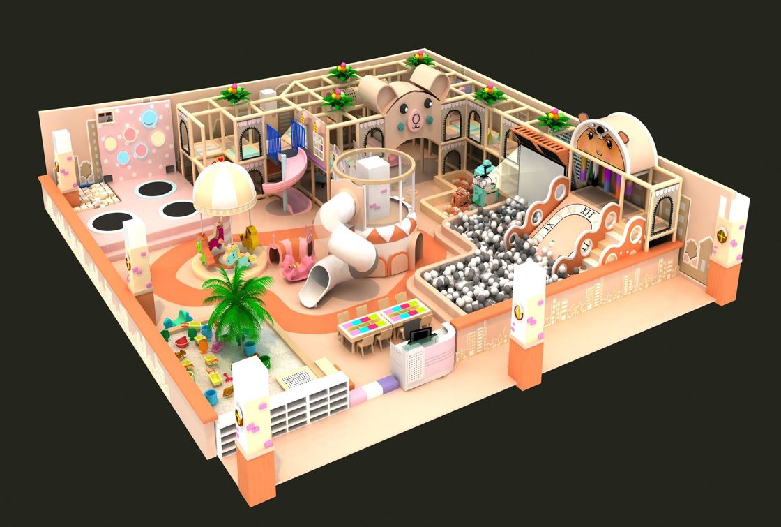5 X 6m Fuerte Interiores Naughty Parque de juegos para niños Polipropileno seguro para adultos Parque de entretenimiento en interiores