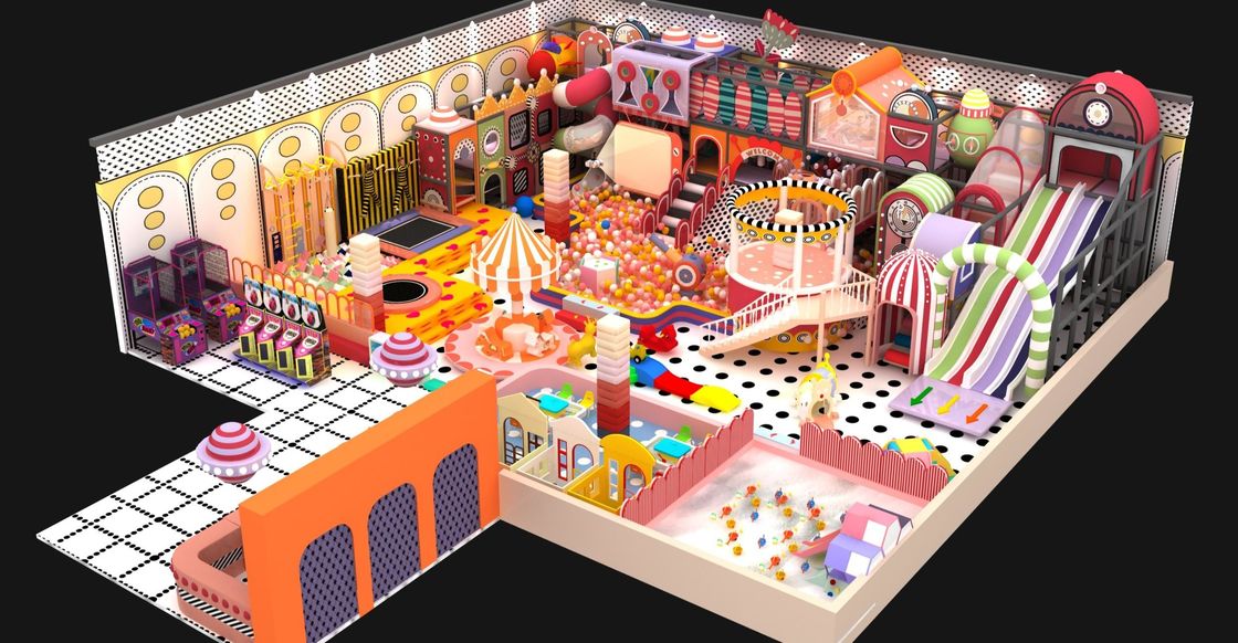 Equipo de área de juego comercial acogedor Niño seguro Equipo de área de juego interior colorido para el hogar
