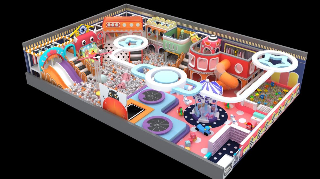 Equipo de área de juego comercial acogedor Niño seguro Equipo de área de juego interior colorido para el hogar