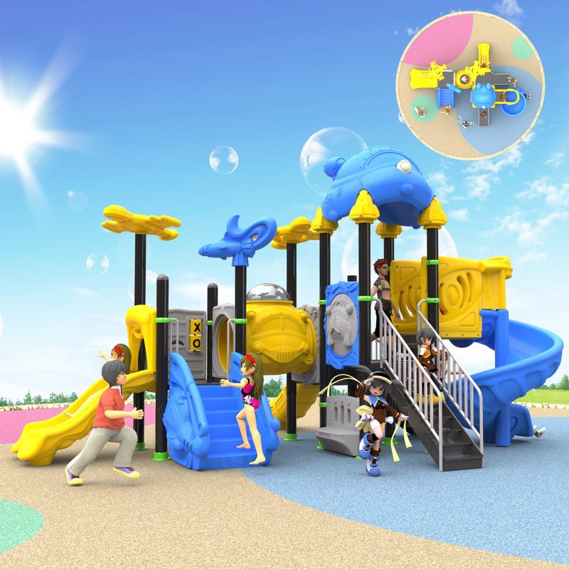 Colores personalizados Equipos de juego al aire libre para niños Soluciones para patios de juego comerciales