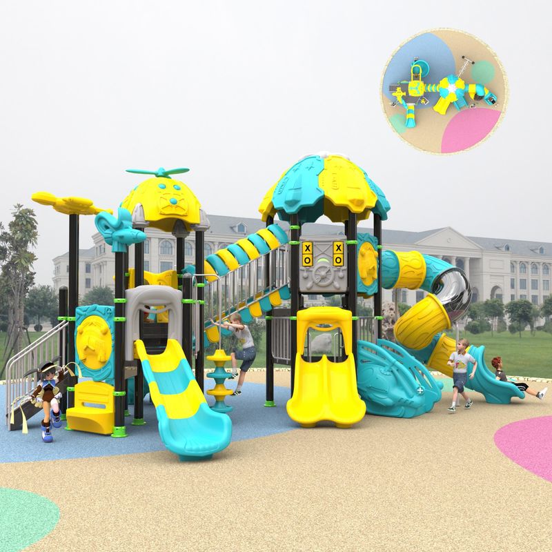 Colores personalizados Equipos de juego al aire libre para niños Soluciones para patios de juego comerciales