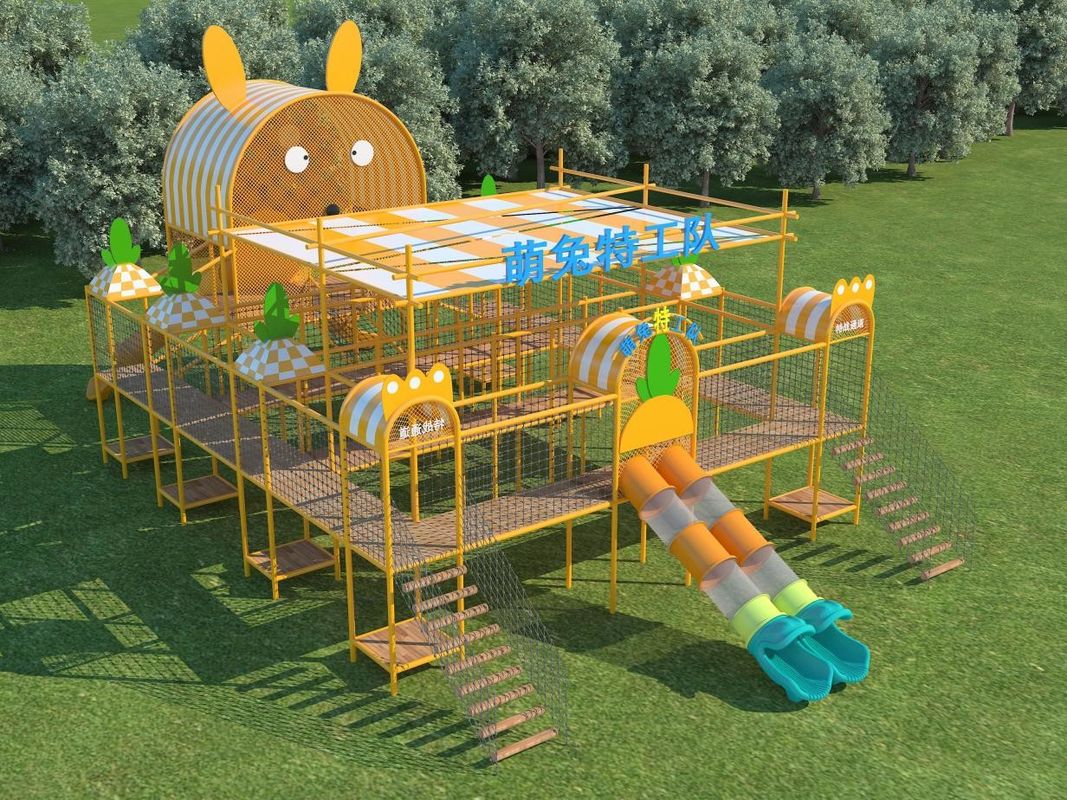 Equipo de juegos al aire libre comercial personalizado Parque de diversiones al aire libre interior colorido