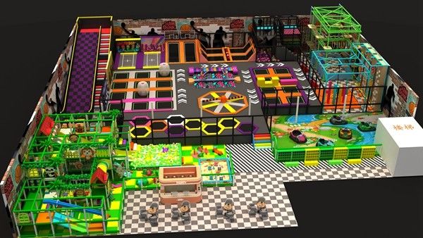 Fabricantes de Parques de Trampolines Comerciales Para Niños Grandes Salto Deportivo Parque de Trampolines Con Hoop De Baloncesto