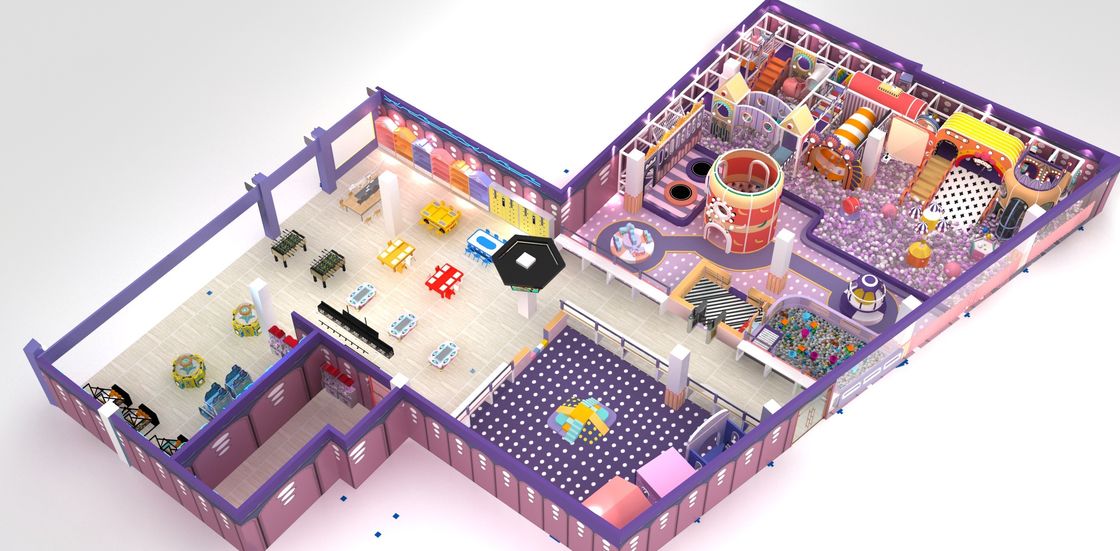 Centro de juegos interior Castillo Travieso con OEM / ODM Aceptable y Atracciones Divertidas Piscina de Bolas
