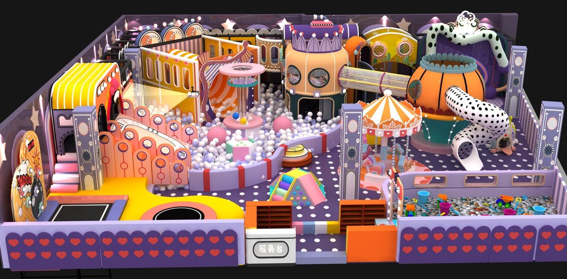 Juego Premium Indoor Equipo de Juego Blandos para Niños Juego Comercial para Niños Con Castillo Malvado Y Deslizador