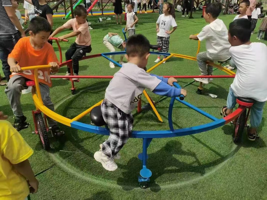 Equipo de gimnasia al aire libre Niños Atracción Paseos Caballo mecedor 4/6/8/10 asientos Caballo carrusel