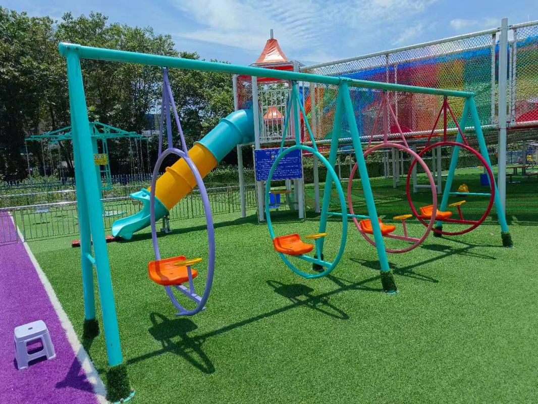 Sin motor Parque de niños de varias personas Seesaw paseos patio de juegos al aire libre tubo galvanizado Seesaw