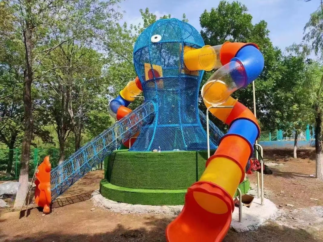 Tema de pulpo Maravillas de los niños Parque colorido al aire libre Casa de juegos Para niños Jardín de juegos Diapositivas