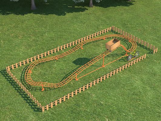 Padres Niños Equipos de juegos interactivos amarillos Paseos al aire libre Bicicleta Montaña rusa