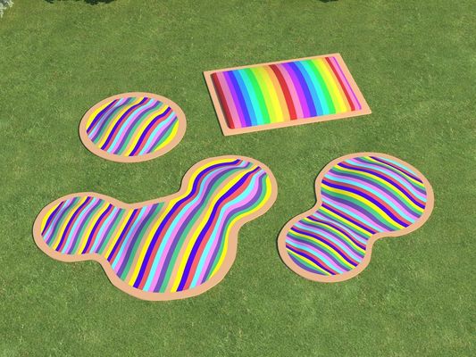 Parque de aventuras al aire libre inflables inflables trampolín saltando nube