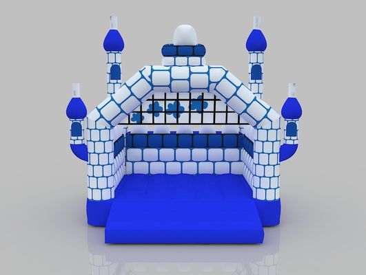 Casa de castillo inflable con temática de nieve 8m Castillo rebobinado alquiler para el patio de recreo de los niños