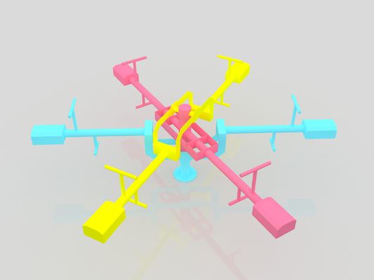 Balancín exterior personalizado de 4 plazas para parques infantiles y escuelas