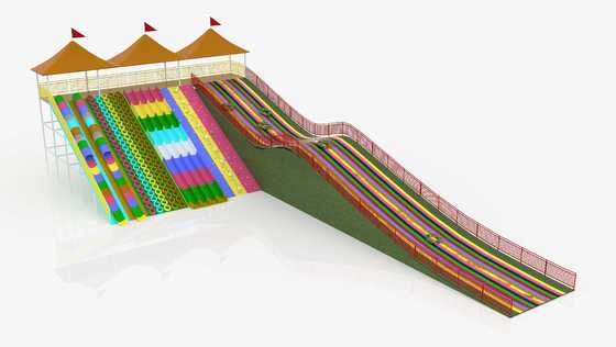 Tobogán arcoíris de PVC para parques infantiles interiores y exteriores